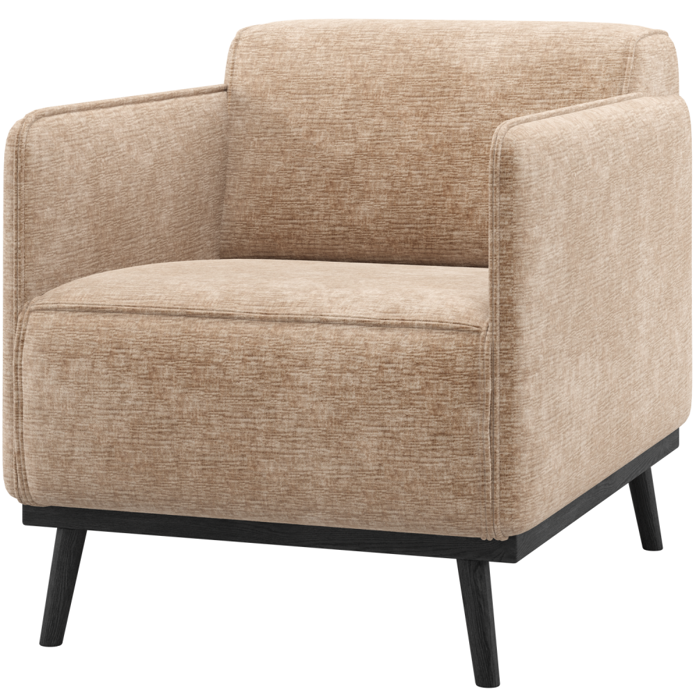 STATEMENT FAUTEUIL MET ARM CHENILLE VELVET PERZIKROZE
