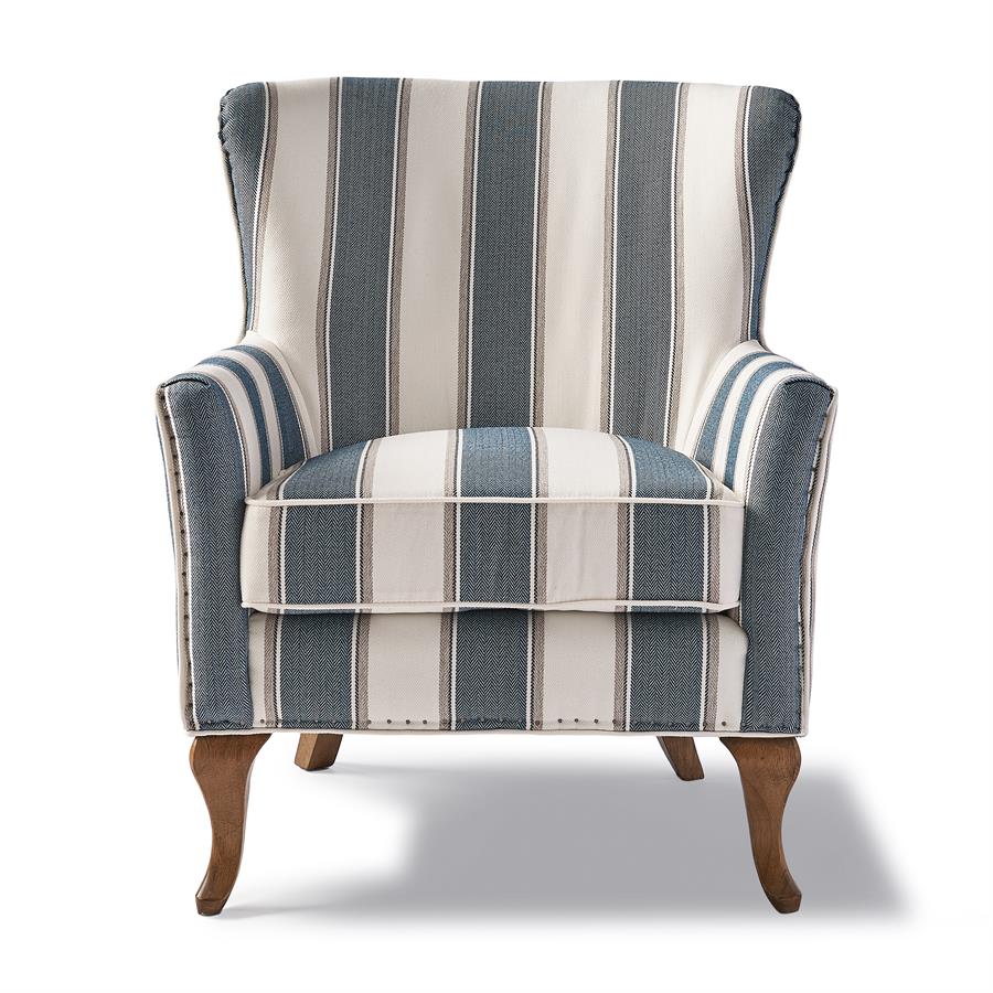 Cavendish Armchair Blue Stripe