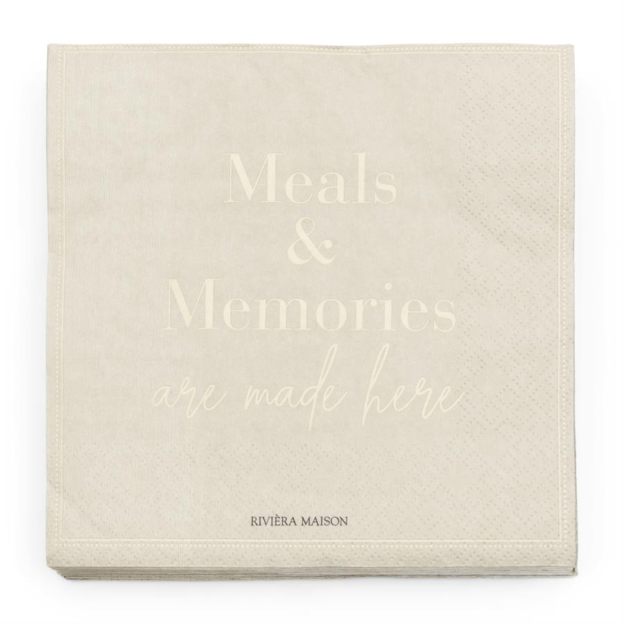 Paper Napkin Meals & Memories