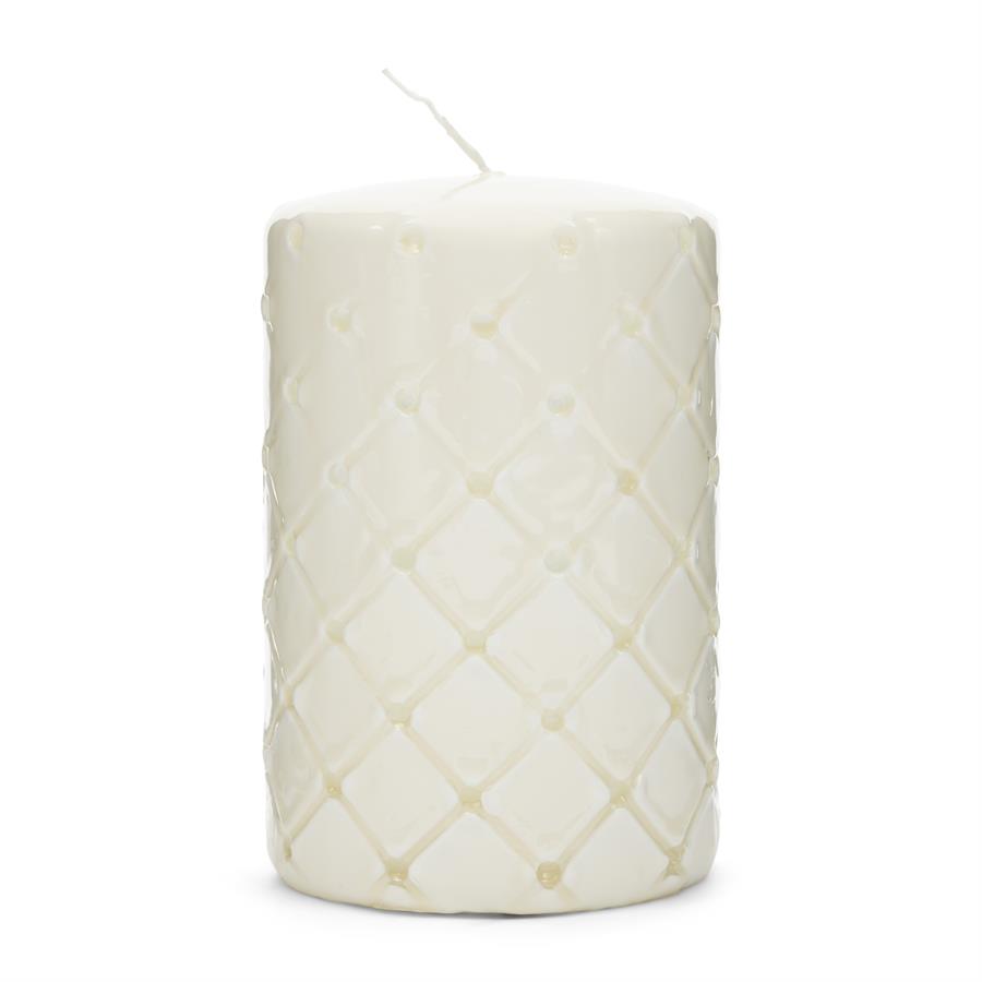 Pillar Candle Padded white 9,5x15