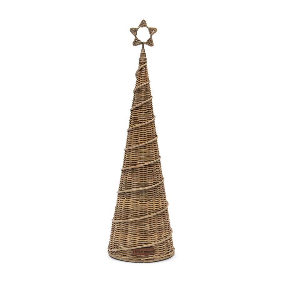 Rustic Rattan Tree Swirl Decoration