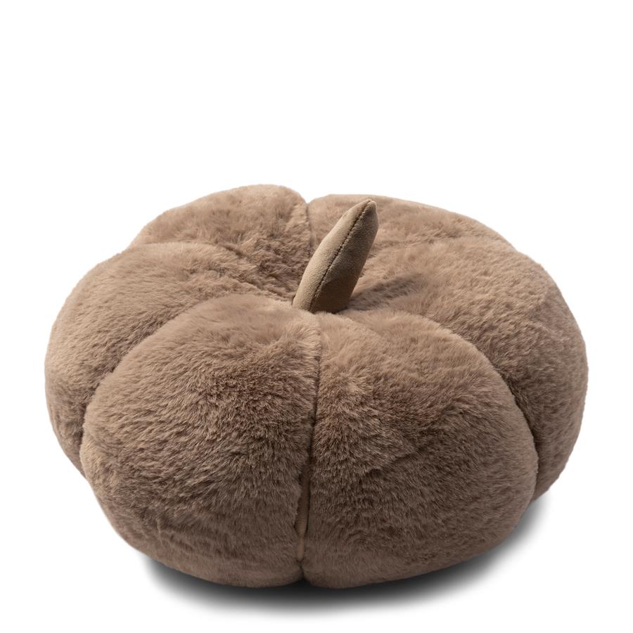 Pumpkin Faux Fur Box Pillow  S
