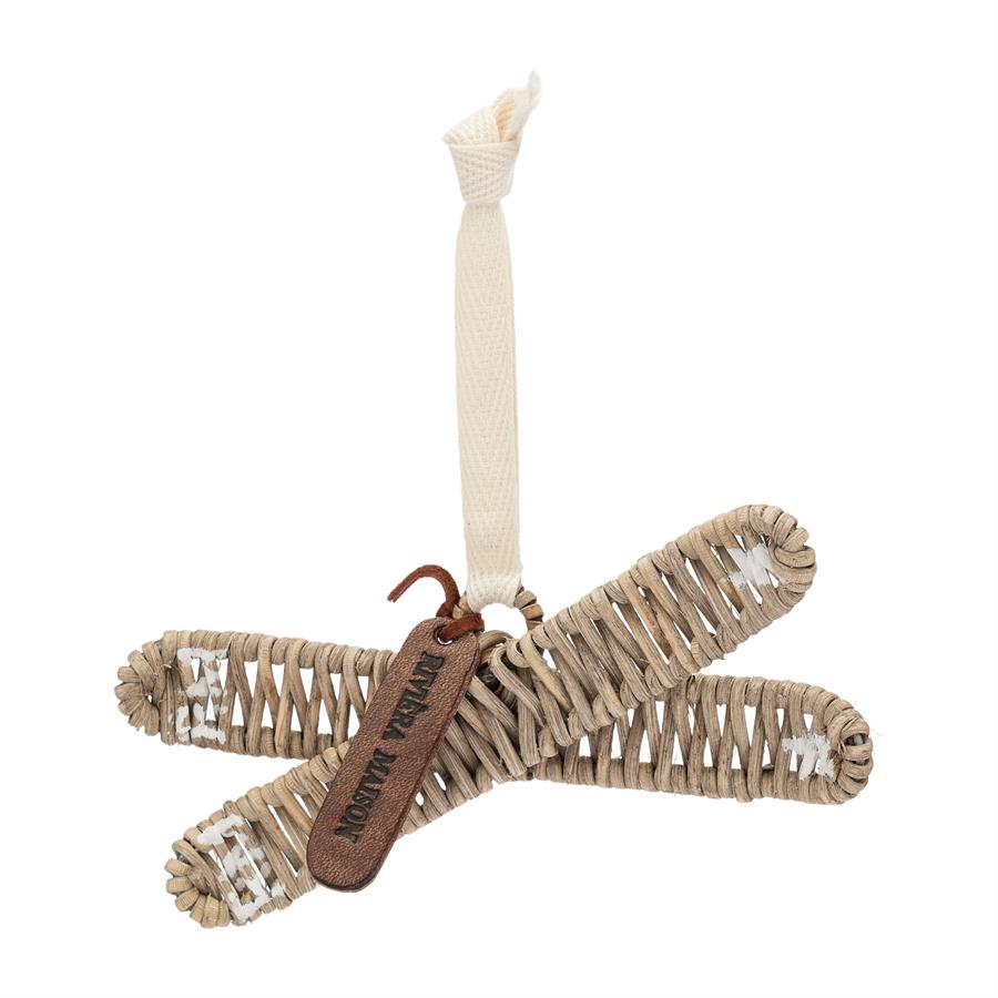 Rustic Rattan Skies Ornament