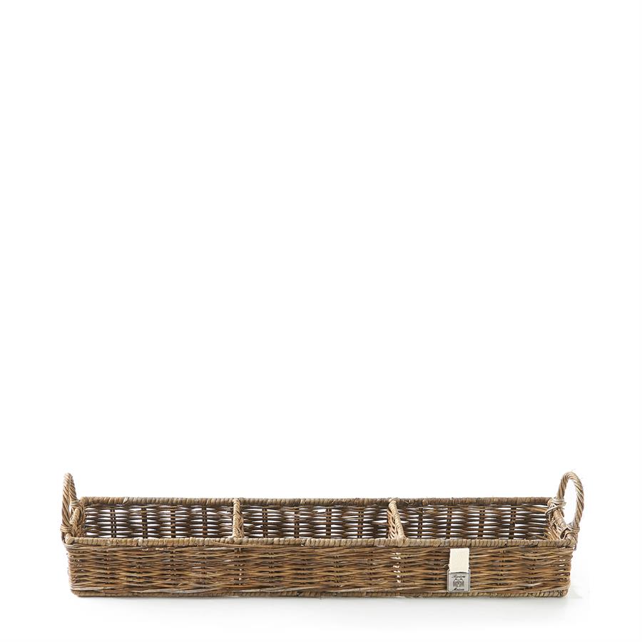 Rustic Rattan Rectangular Basket