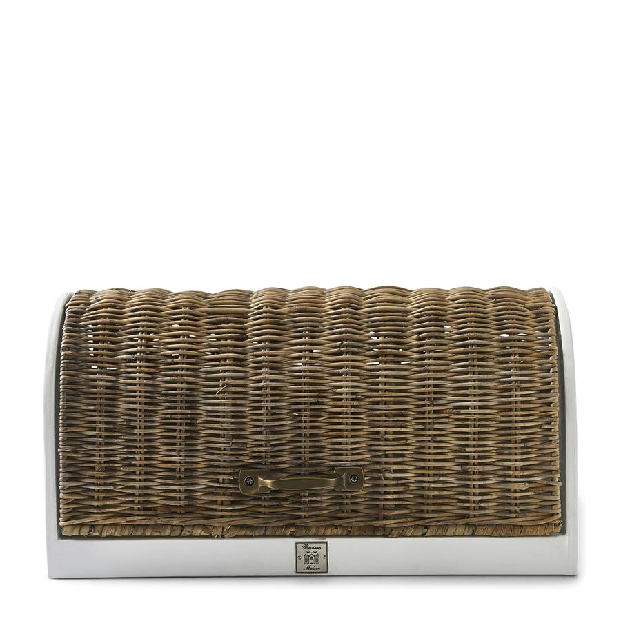 Rustic Rattan Pan de Molde Box