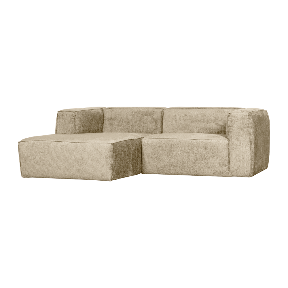 BEAN CHAISE LONGUE BANK LINKS STRUCTURE VELVET BUTTERMILK