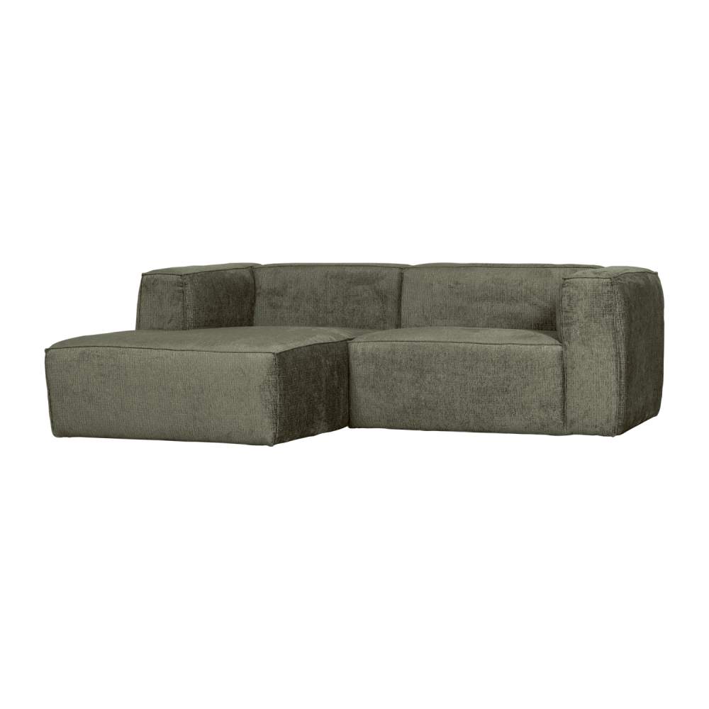 BEAN CHAISE LONGUE BANK LINKS STRUCTURE VELVET MOSS