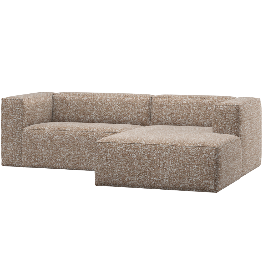 BEAN CHAISE LONGUE BANK RECHTS LICHTBRUIN MELANGE