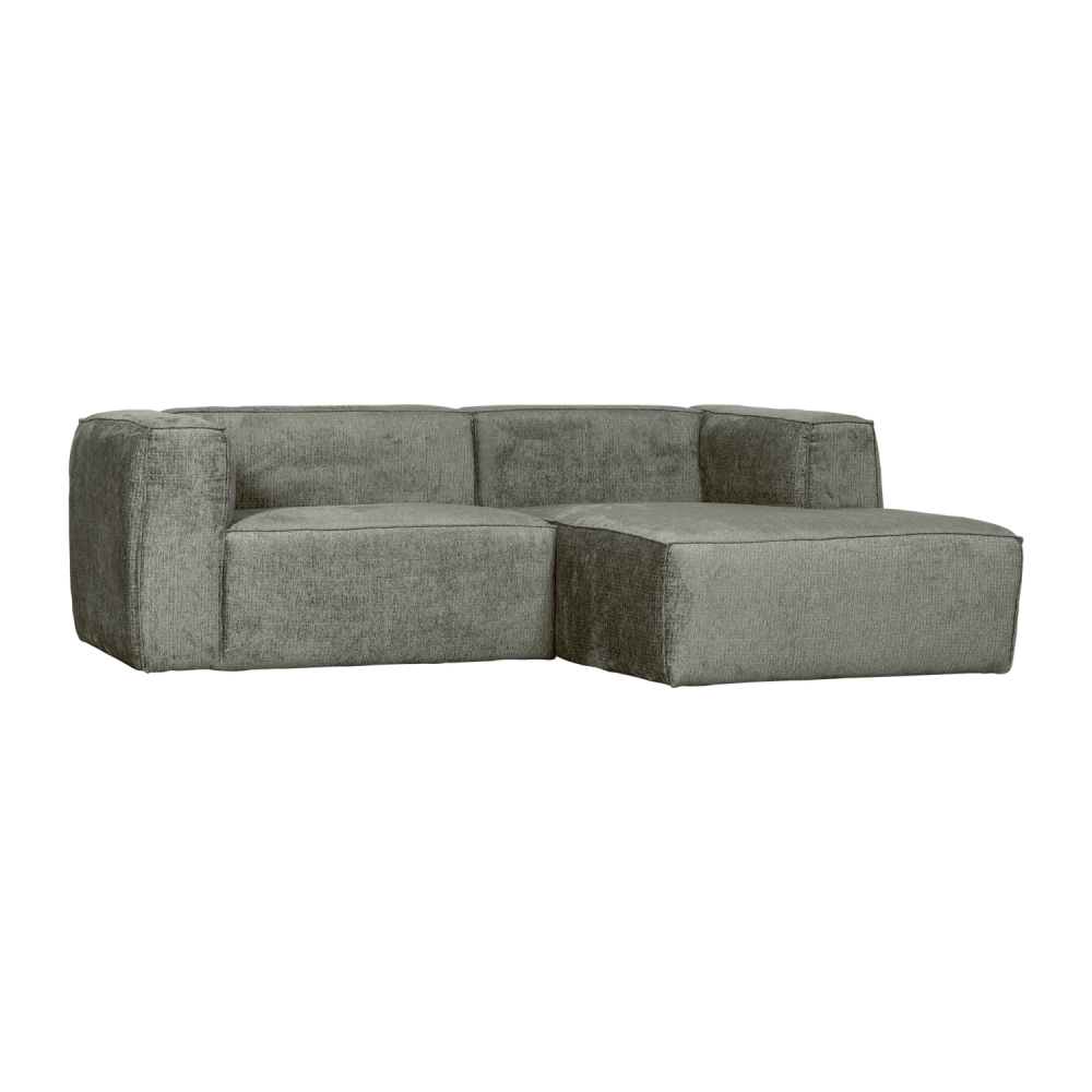 BEAN CHAISE LONGUE BANK RECHTS STRUCTURE VELVET WATERPLANT