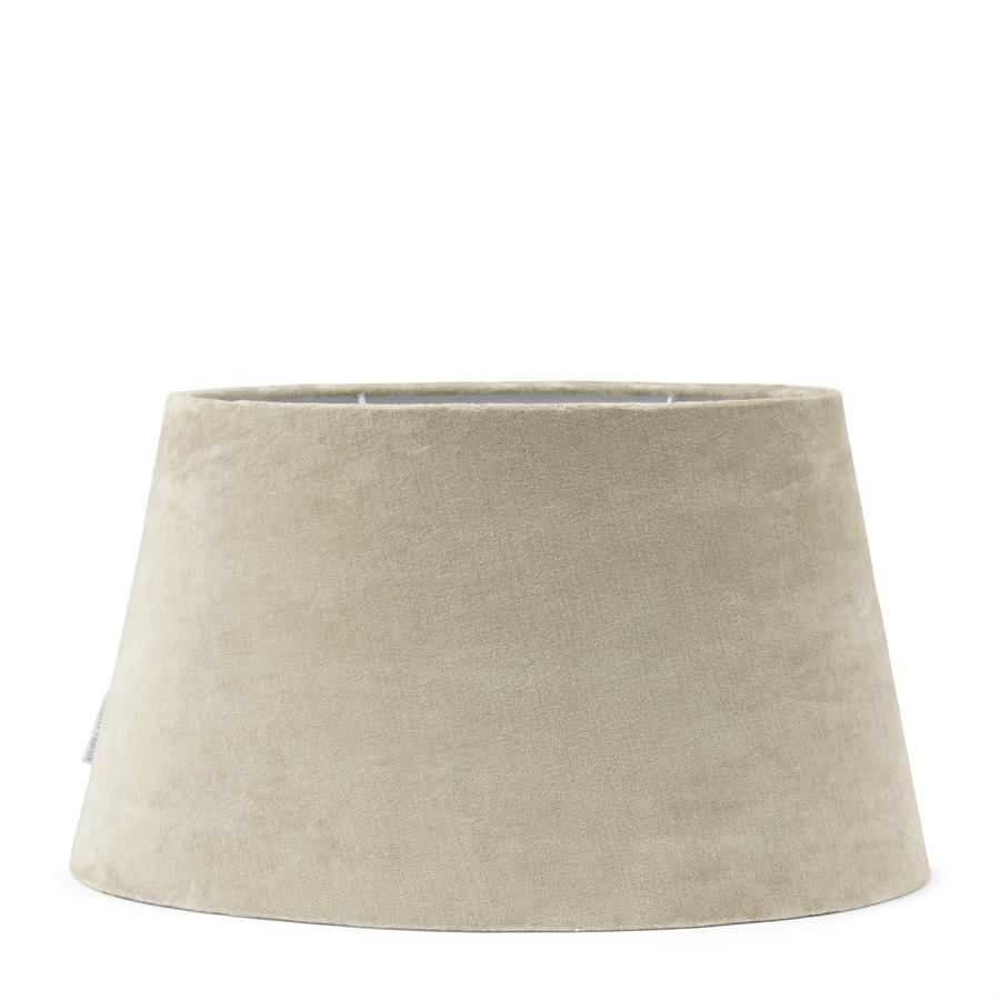 Oval Velvet Lampshade flax 45x26