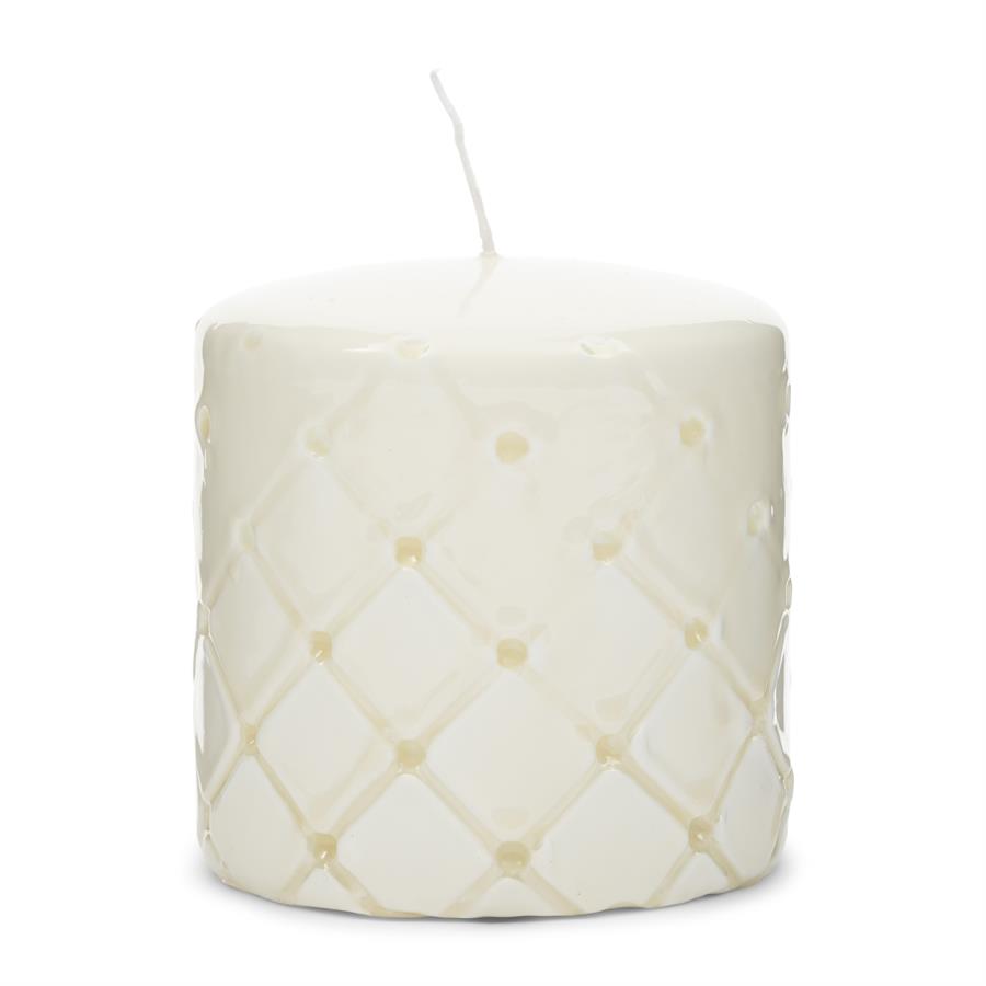 Pillar Candle Padded white 9,5x10
