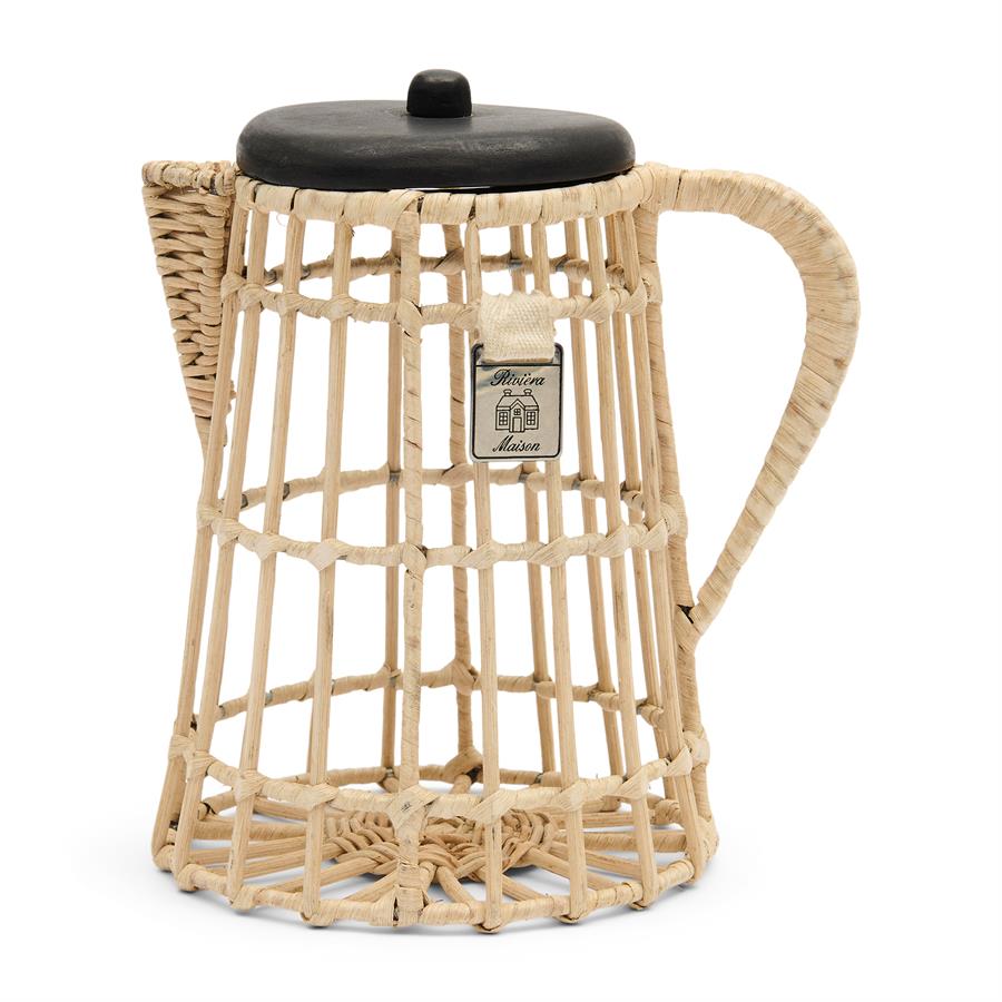 Rustic Rattan Coffee Cups Holder