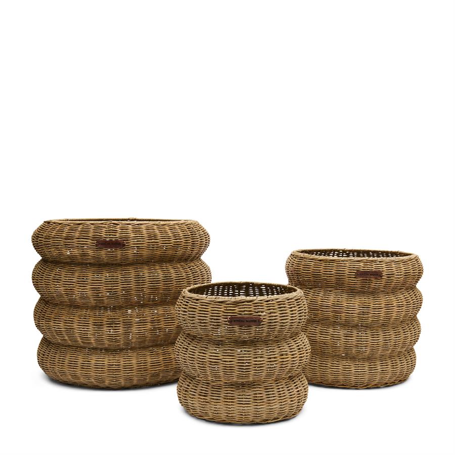 Rustic Rattan Menaggio BasketSetof3
