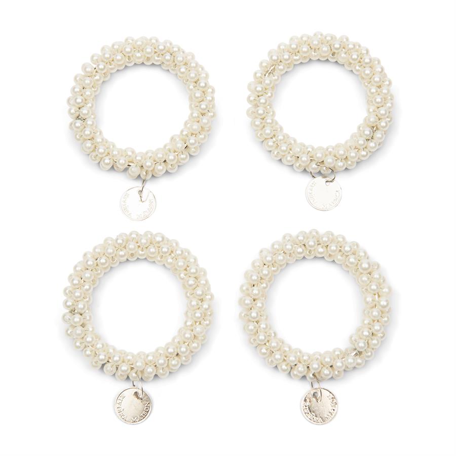 Classic Pearl Napkin RingSetOf4pcs