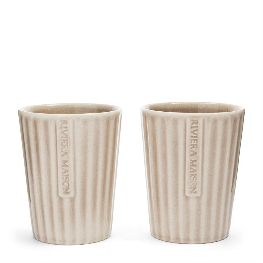 Classic Ribbed Mug Set of 2