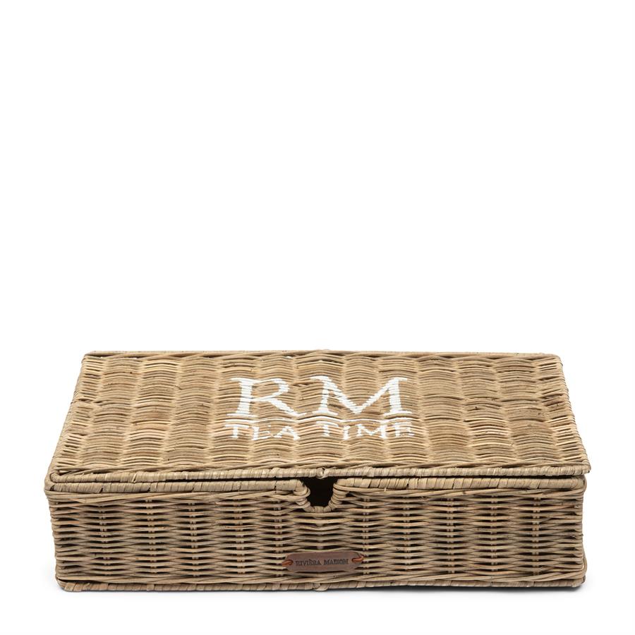 Rustic Rattan Tea Time Tea Box
