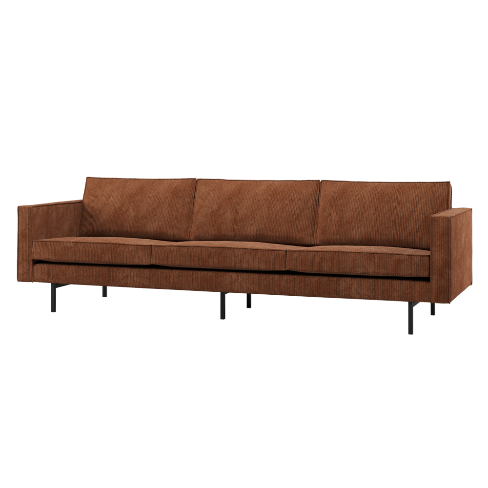 RODEO 3-ZITS BANK RIBSTOF ROESTBRUIN