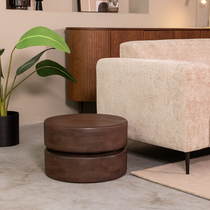 Salontafel I_Milly - Espresso - Mangohout - 50 cm