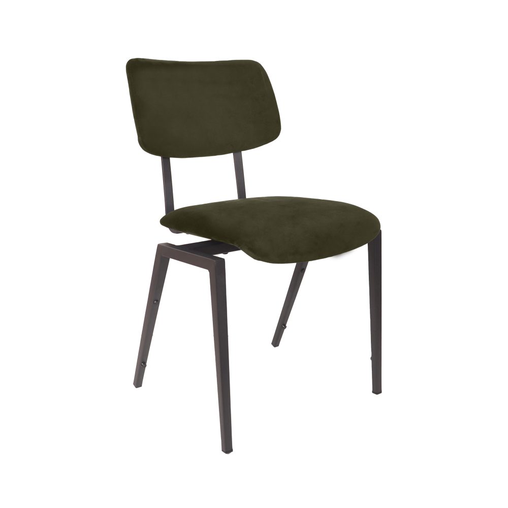 Eetkamerstoel I_Stapelbare Schoolstoel - Hunter - Fluweel - One Size