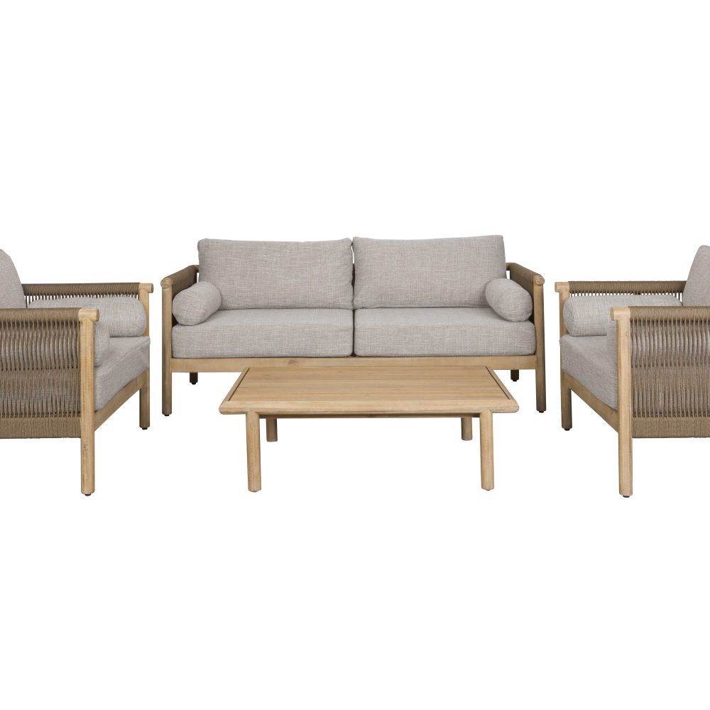 Set Outdoor Oasis (Sofa + Coffee Table + 2 Lounge Chair )