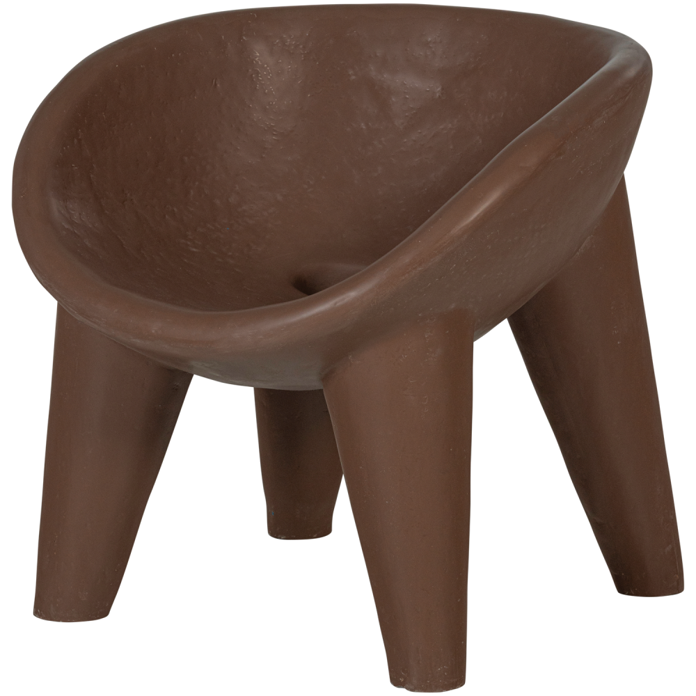 ORIO TUIN LOUNGESTOEL VEZELVERSTERKTE POLYMEER ROOD/BRUIN