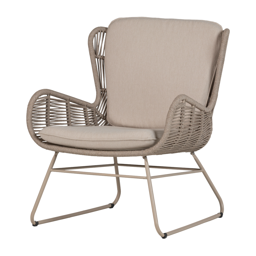 GRACE TUIN LOUNGESTOEL STAAL/TOUW ZAND