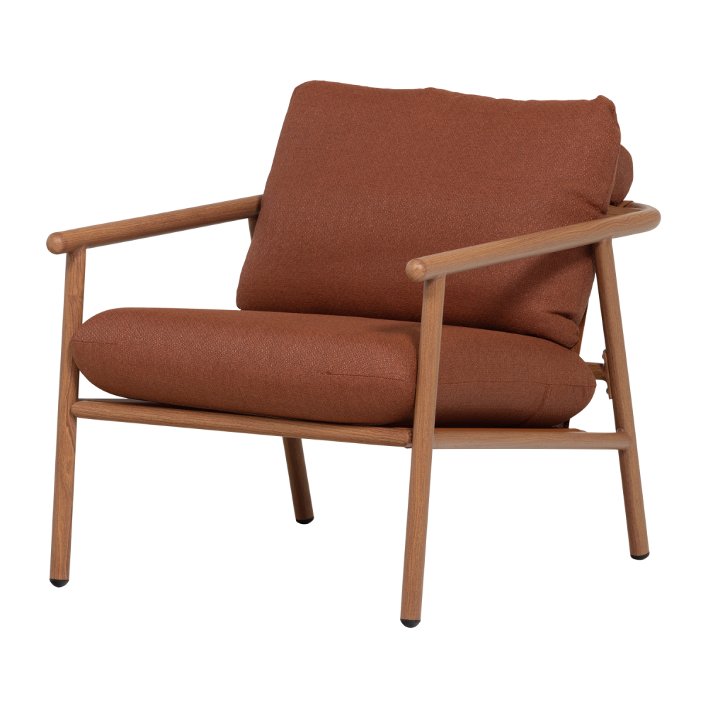 CAVERO TUIN LOUNGESTOEL ALUMINIUM TERRA/NATUREL