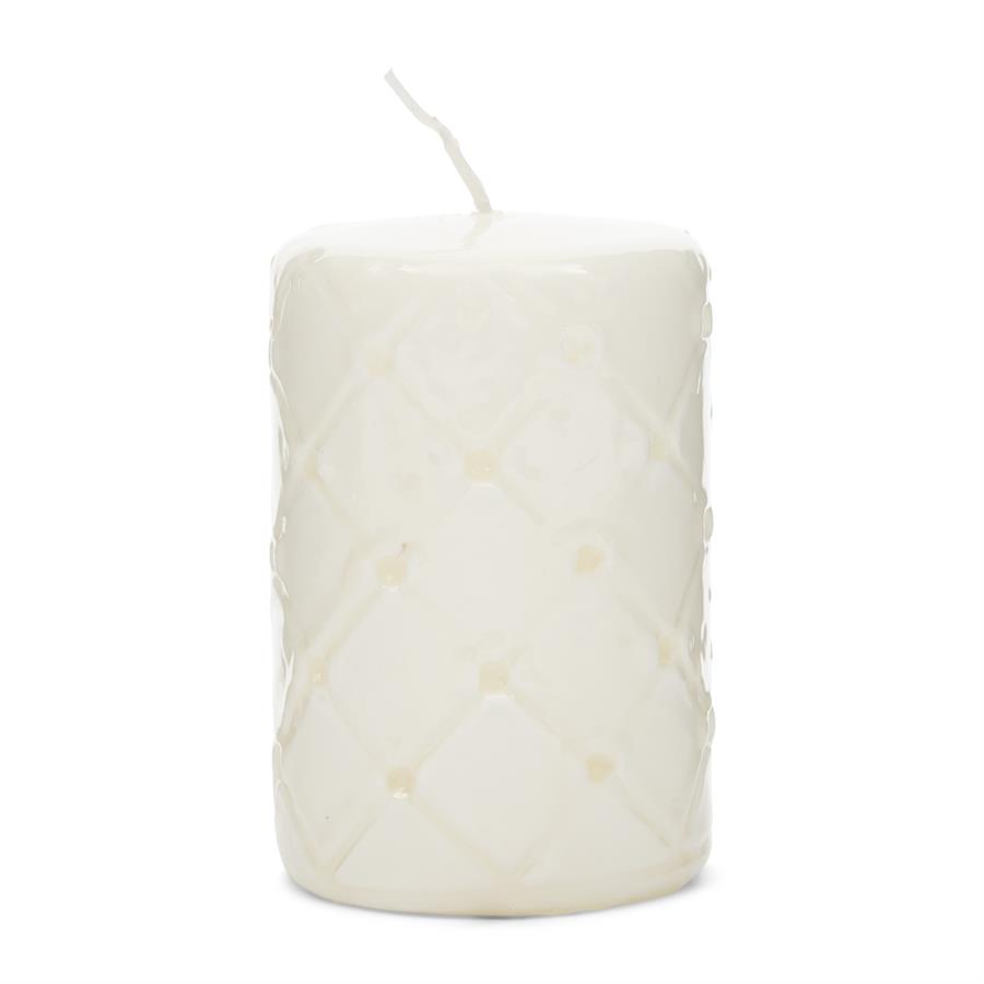 Pillar Candle Padded white 7x10