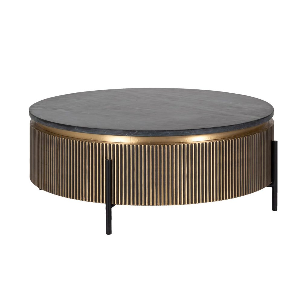 Salontafel Ironville gold 90Ø