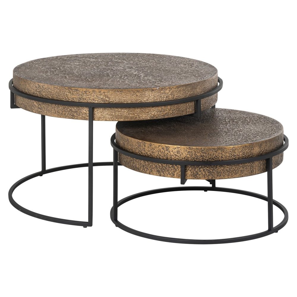 Salontafel Derby black/gold (Set of 2)