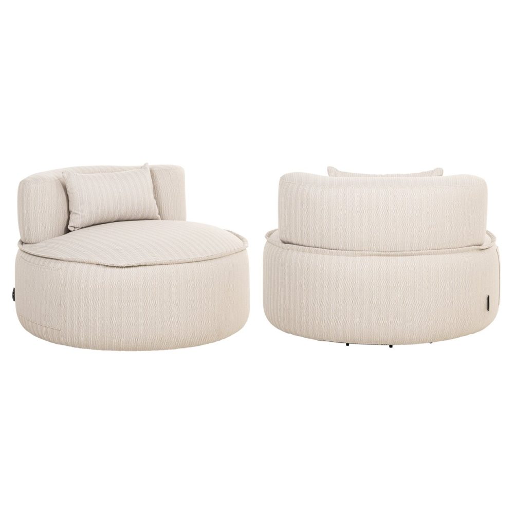 Outdoor lounge stoel Nammos beige swivel