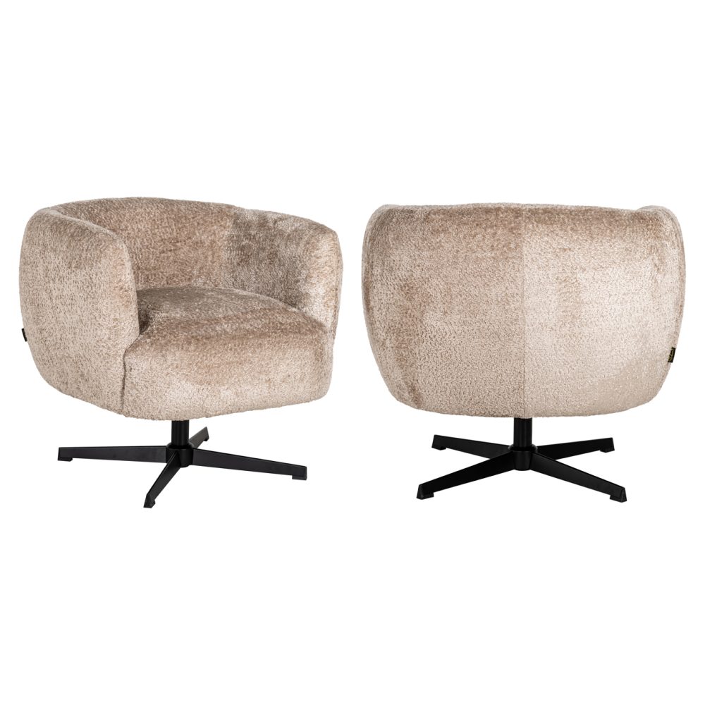 Lounge stoel Estelle sheep natural swivel