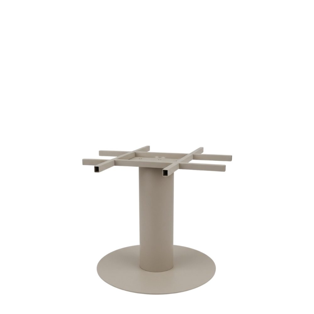 Eetkamertafel Extra Stable - Taupe - Metaal - 75x75x72 cm