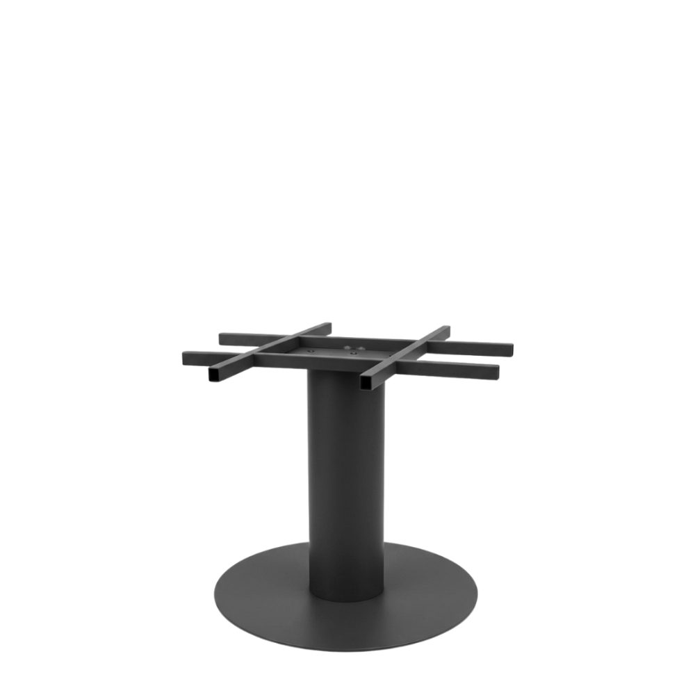 Eetkamertafel Extra Stable - Zwart - Metaal - 75x75x72 cm