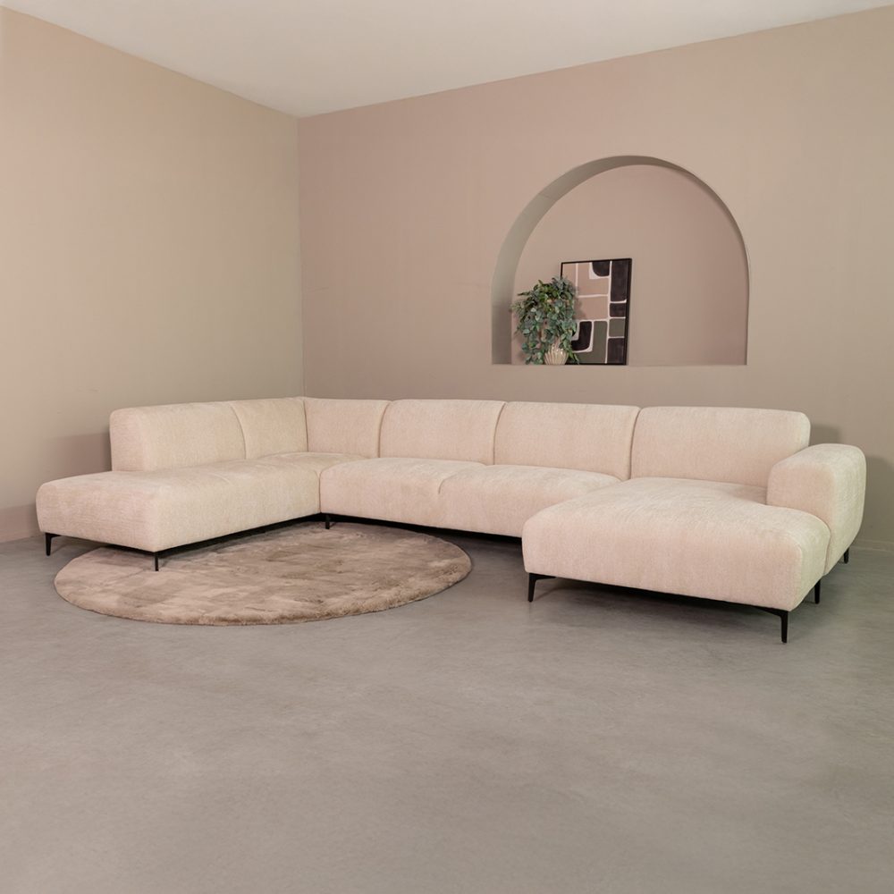 Hoekbank Merido - Naturel - Raven - Links Voorstaand