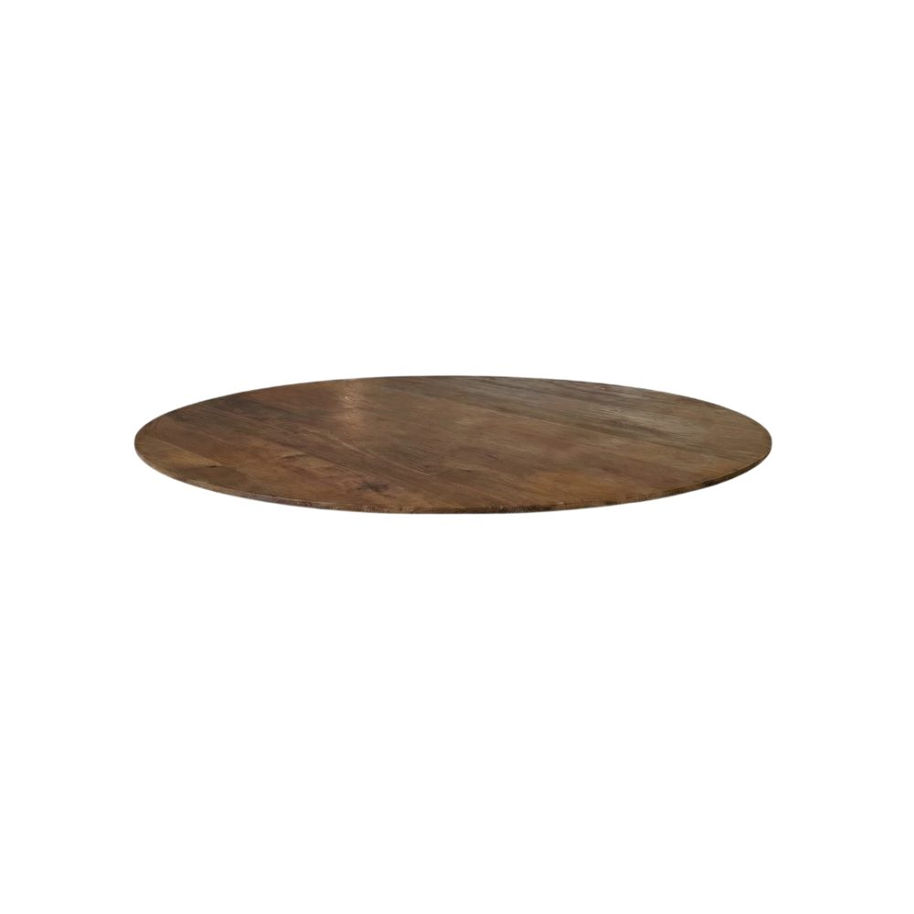 Eetkamertafel Tafelblad Sloppy Edge - Nature Smooth - Mangohout - 120 cm - Rond Sloppy