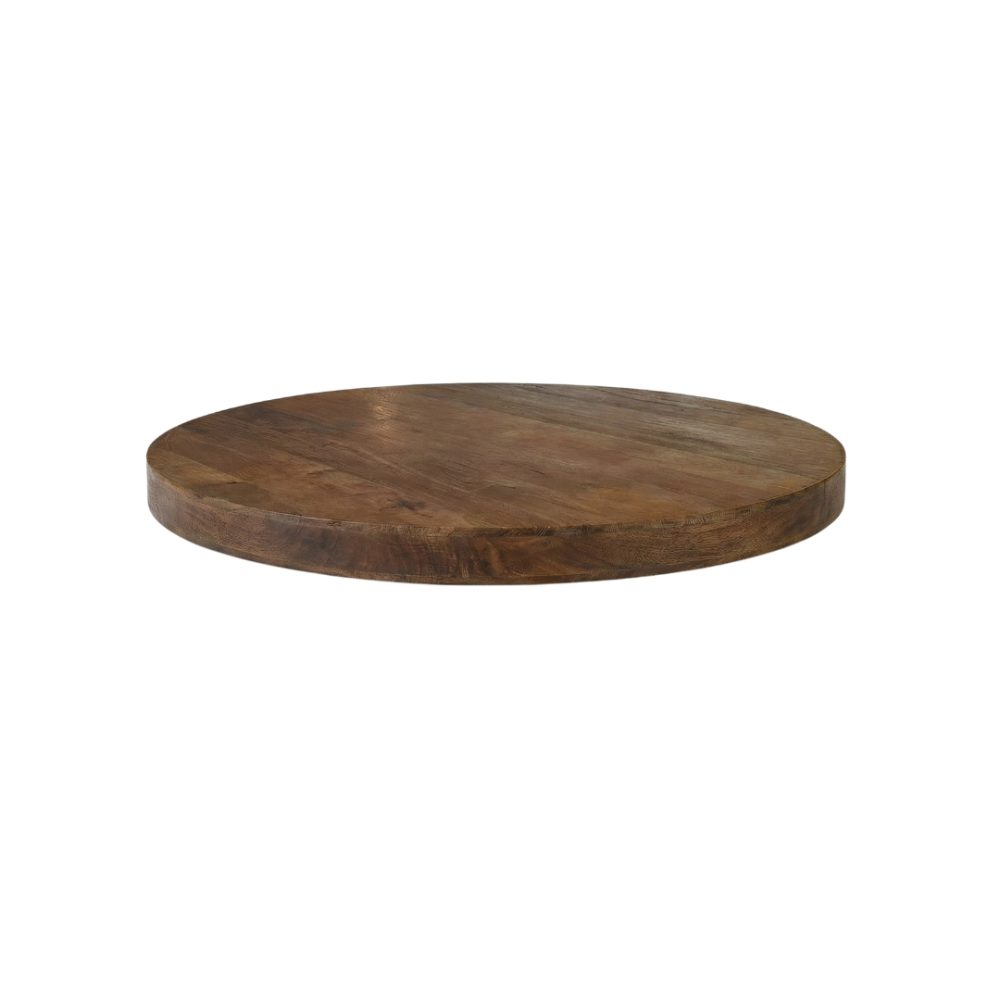 Eetkamertafel Tafelblad Straight Edge - Nature Smooth - Mangohout - 120 cm - Rond Straight