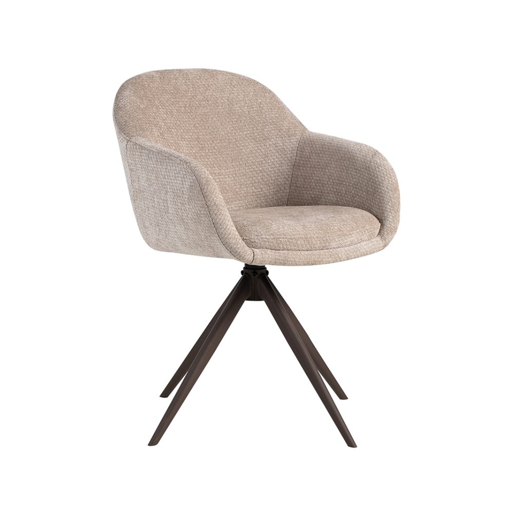 Eetkamerstoel Fiby - Clay - Elite - Brons Metalen Frame