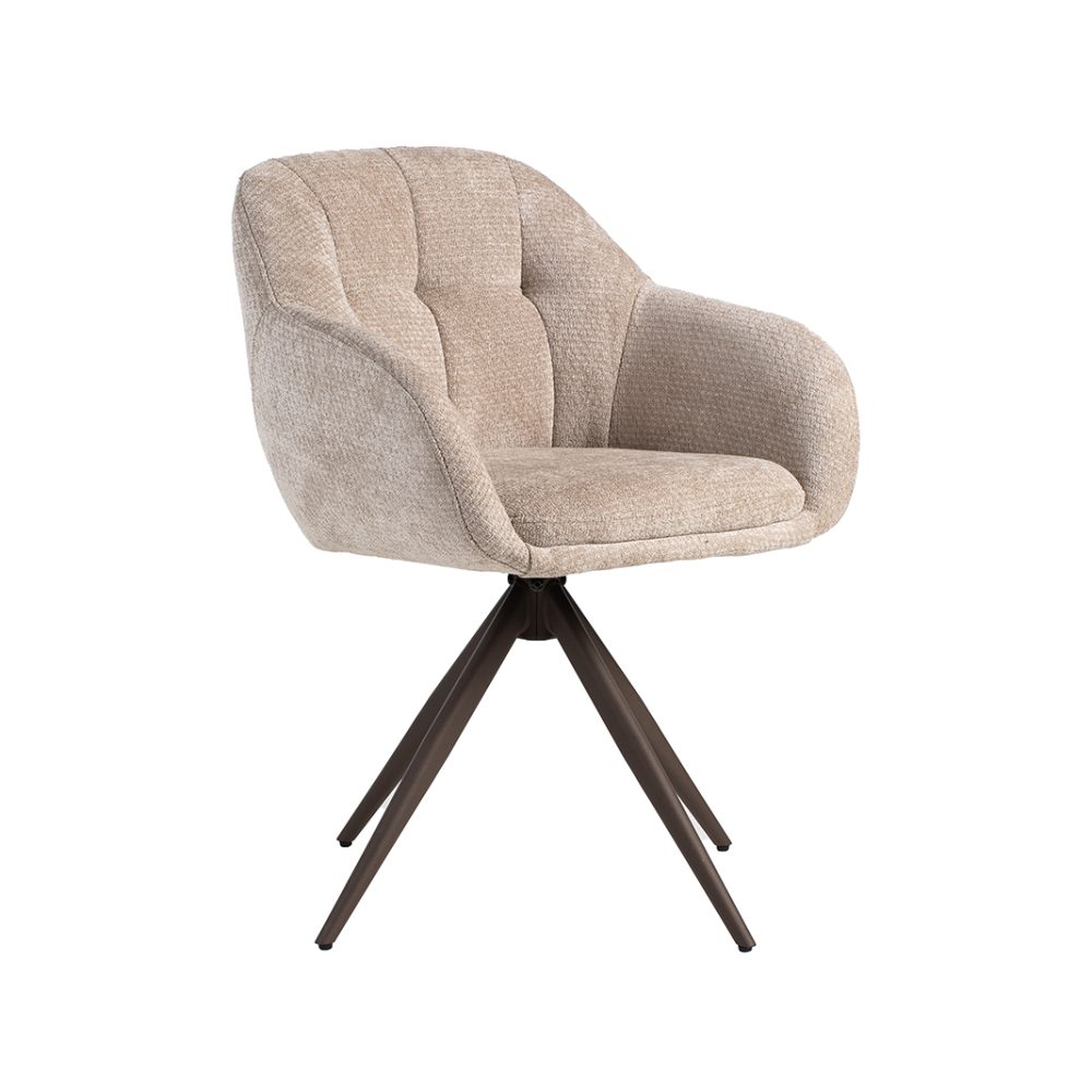 Eetkamerstoel Esma - Clay - Elite - Brons Metalen Frame