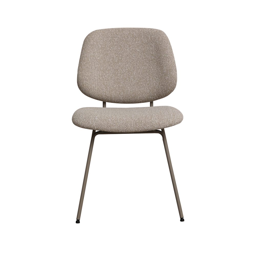 Eetkamerstoel Ravenna - Naturel - Royal Boucle - Taupe Metalen Frame