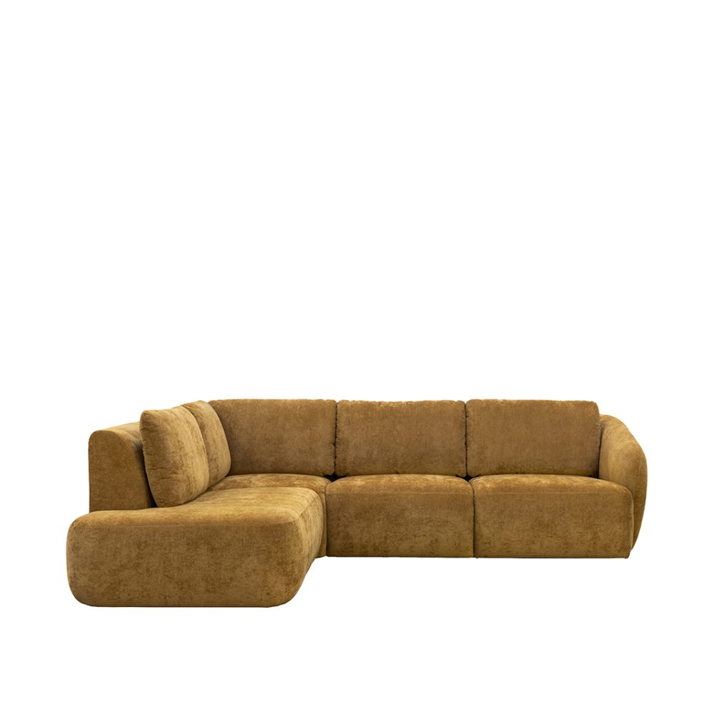 Hoekbank Matteo - Dark Honey - Maloy - Links Voorstaand