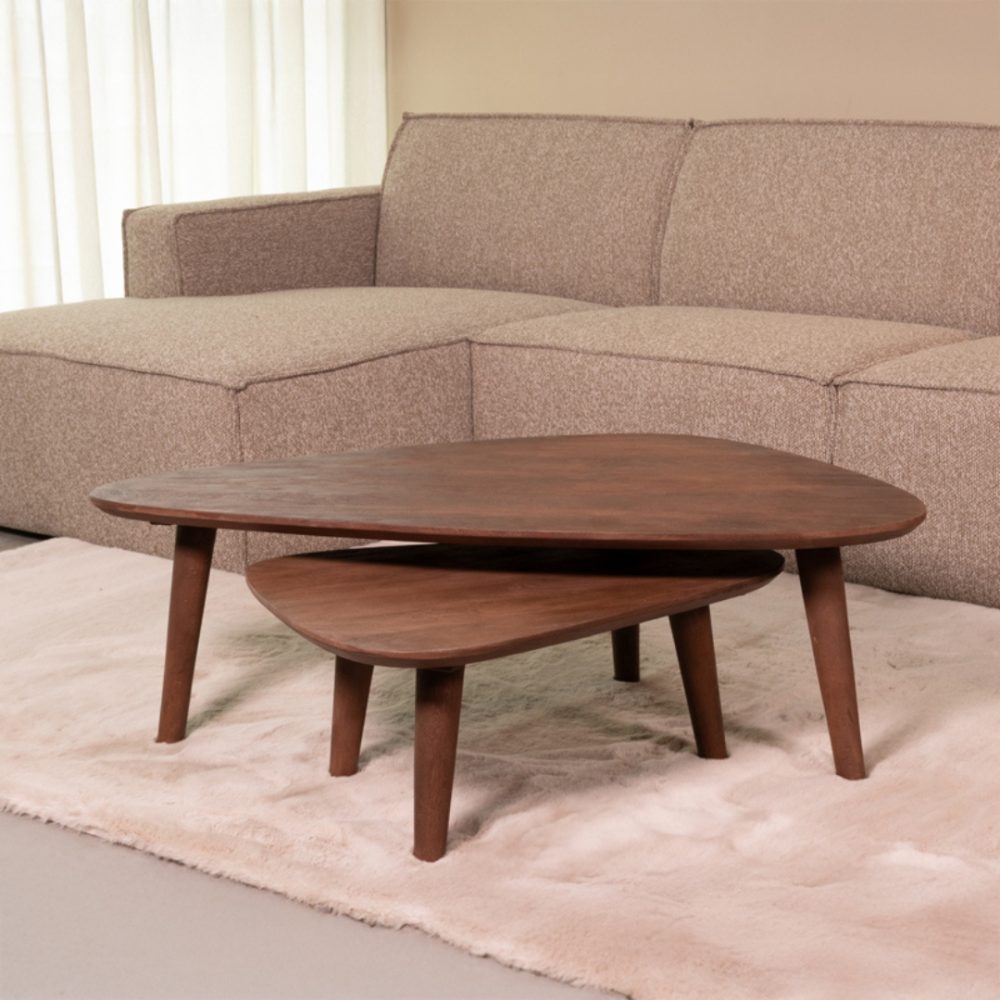 Salontafel Gregg - Espresso - Mangohout - 110 cm