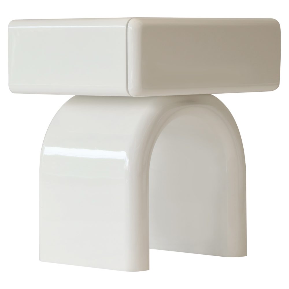 Bijzettafel Bennet coconut milk 1-drawer