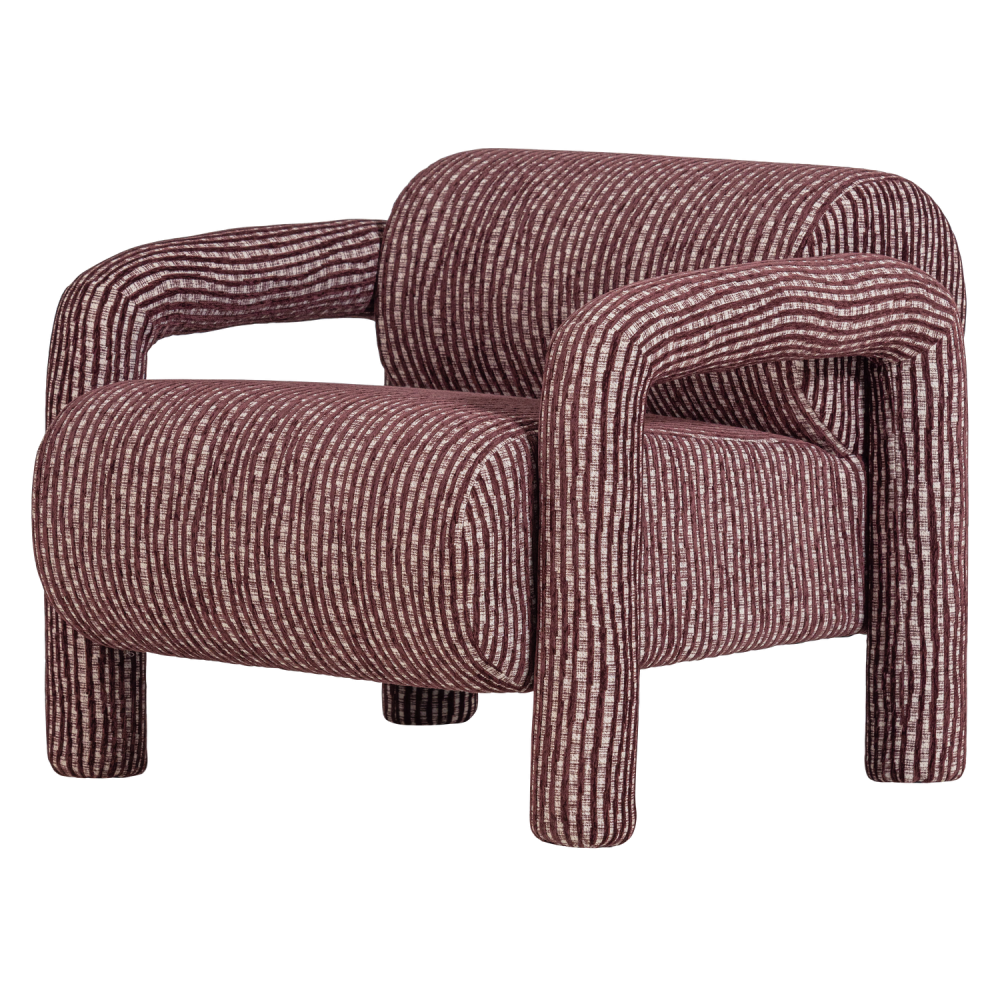 LENNY FAUTEUIL MET DESSIN BORDEAUXROOD