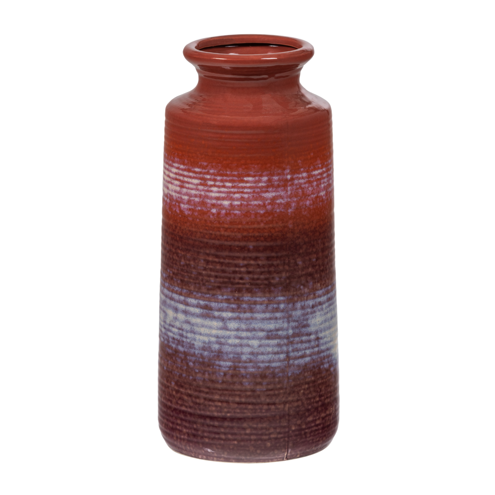 DECENNIA XL VAAS KERAMIEK ROODPAARS 38XO17 CM