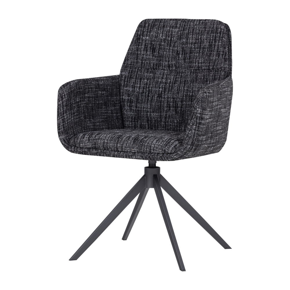 GRANT EETKAMERSTOEL ZWART MELANGE [fsc]