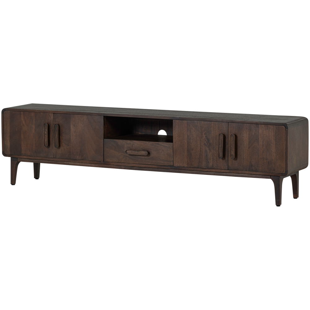 LIYA TV MEUBEL 200 CM MANGOHOUT DONKERBRUIN