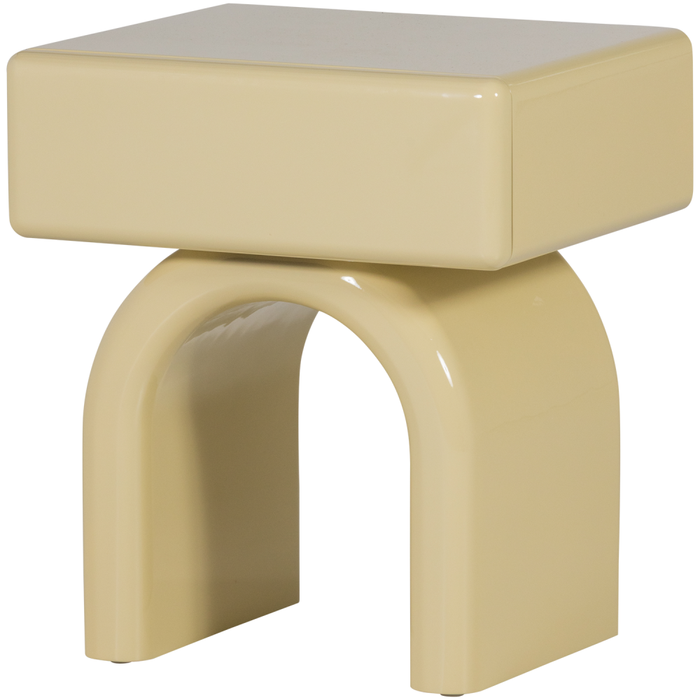 ZOREL LADEKAST/NACHTKASTJE HOUT HOOGGLANS ZACHTGROEN [fsc]