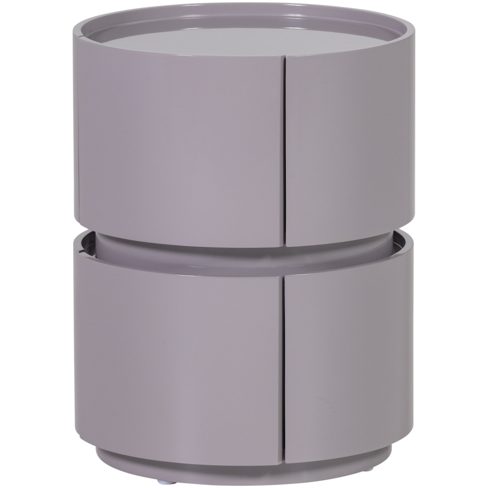 LUNEX LADEKAST/NACHTKASTJE HOUT HOOGGLANS LICHTGRIJS [fsc]