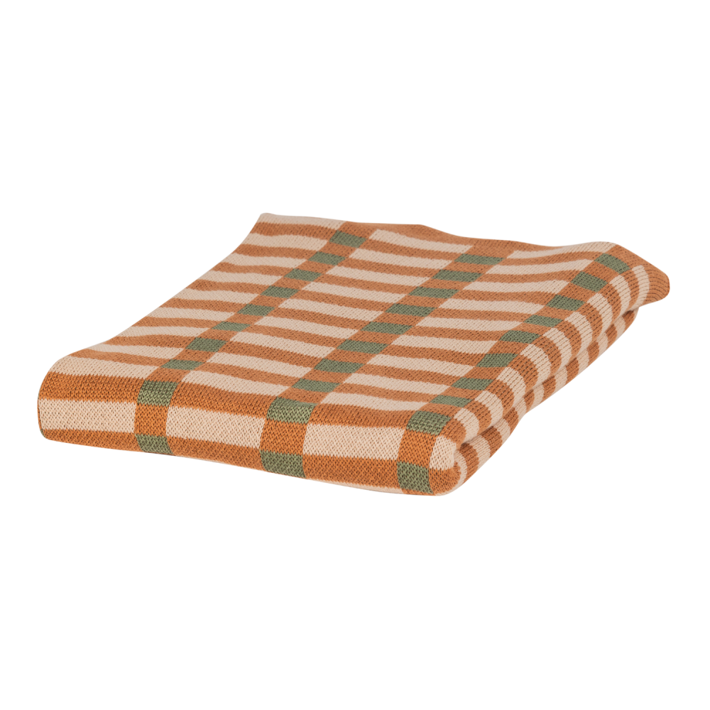 VOLA PLAID 130X170 CM GROEN/ORANJE